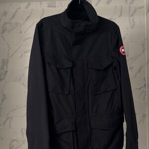 Unisex Canada Goose Black Lightweight Raincoat